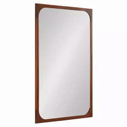 Kirklands Home Warm Walnut Rounded Rectangle Wall Mirror Clearance