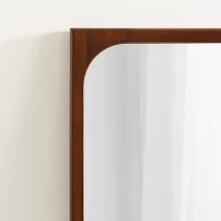 Kirklands Home Warm Walnut Rounded Rectangle Wall Mirror Clearance