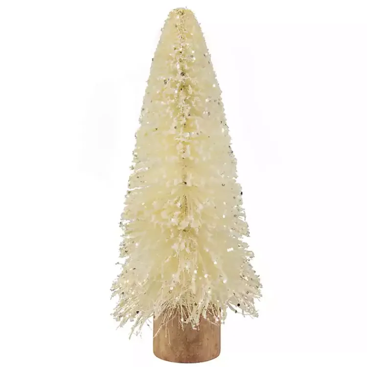 Christmas Decorations>Kirklands Home Warm White Glitter Bottle Tree Stump Base