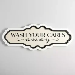 Kirklands Home Wash Your Cares Away Wall Plaque Clearance