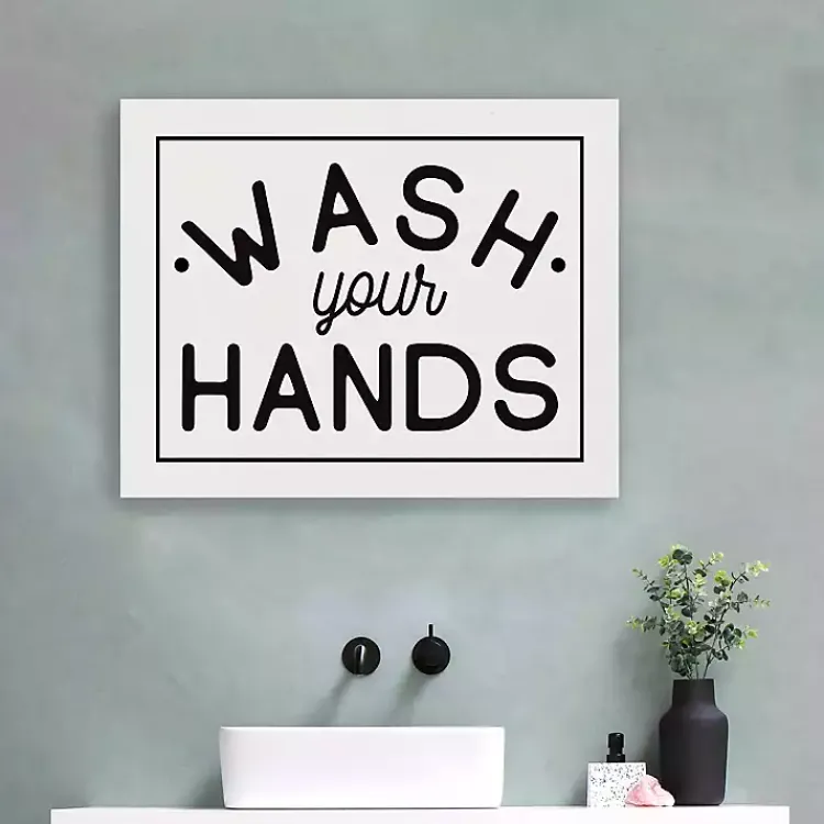 Kirklands Home Wash Your Hands Giclee Canvas Art Print, 20x16 in. Outlet
