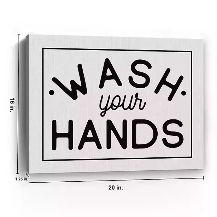 Kirklands Home Wash Your Hands Giclee Canvas Art Print, 20x16 in. Outlet