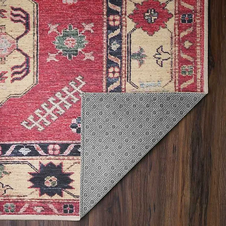 Kirklands Home Washable Shary Coral Area Rug, 5x7 Pink Sale