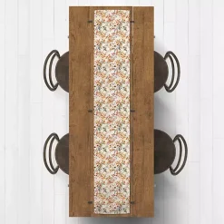Fall>Kirklands Home Watercolor Autumn Botanicals Table Runner, 72 in.