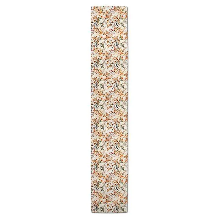 Fall>Kirklands Home Watercolor Autumn Botanicals Table Runner, 72 in.