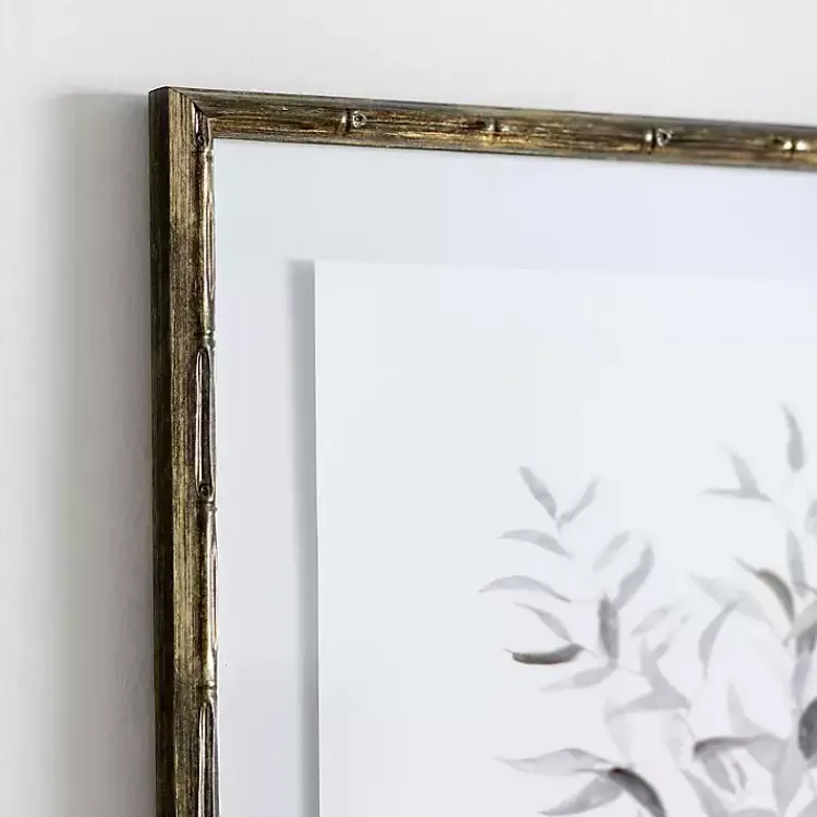 Kirklands Home Watercolor Bamboo Leaves Framed Art Print Outlet
