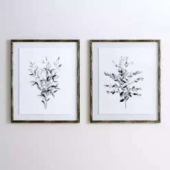 Kirklands Home Watercolor Bamboo Leaves Framed Art Print Outlet