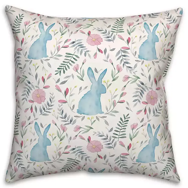 Pillows>Kirklands Home Watercolor Bunnies Indoor/Outdoor Pillow