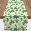 St Patricks Day Decorations>Kirklands Home Watercolor Clovers Table Runner, 90 in.