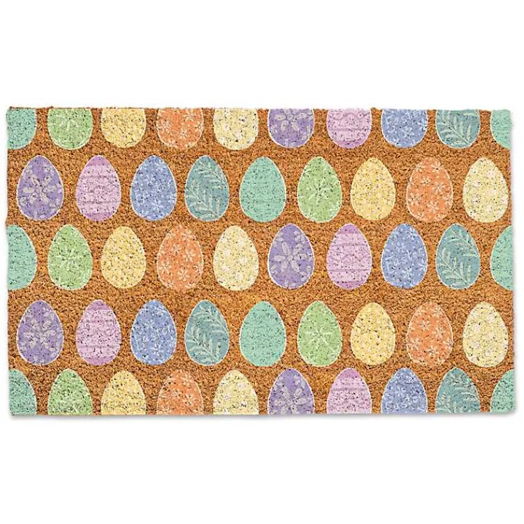 Easter Decorations>Kirklands Home Watercolor Eggs Doormat Multi