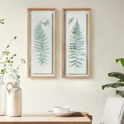 Kirklands Home Watercolor Ferns 2-pc. Framed Wall Art New