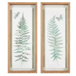Kirklands Home Watercolor Ferns 2-pc. Framed Wall Art New