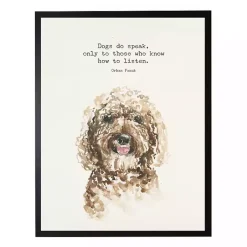 Kirklands Home Watercolor Goldendoodle Quote Framed Art Print Hot