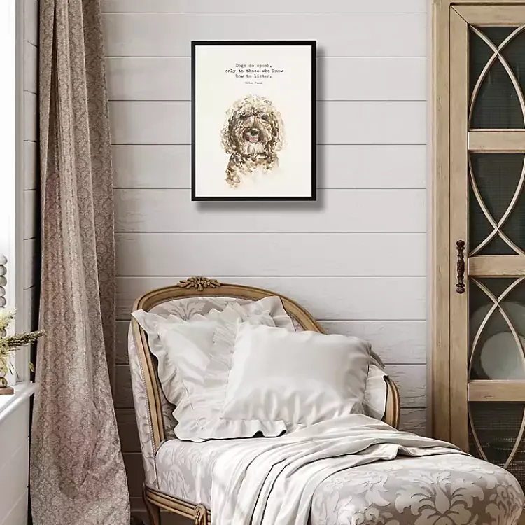 Kirklands Home Watercolor Goldendoodle Quote Framed Art Print Hot