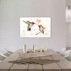 Kirklands Home Watercolor Hummingbird Canvas Art Print, 26x18 in. Best