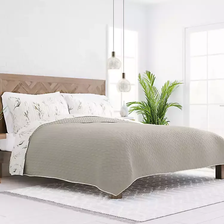 Kirklands Home Watercolor Leaves Reversible 2-pc. Twin Quilt Set Sale