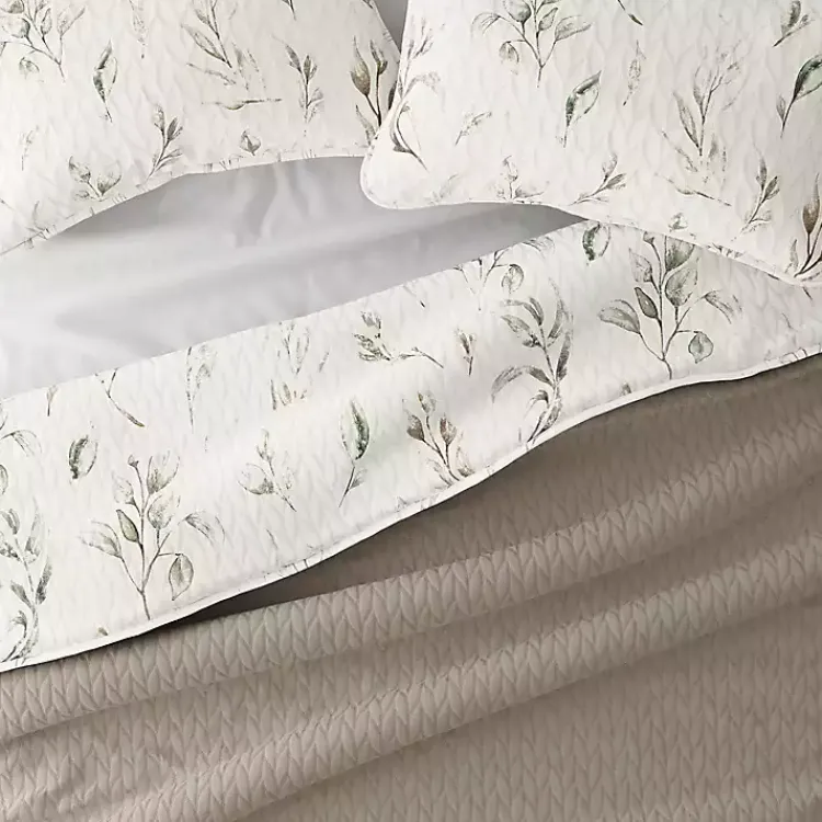 Kirklands Home Watercolor Leaves Reversible 2-pc. Twin Quilt Set Sale