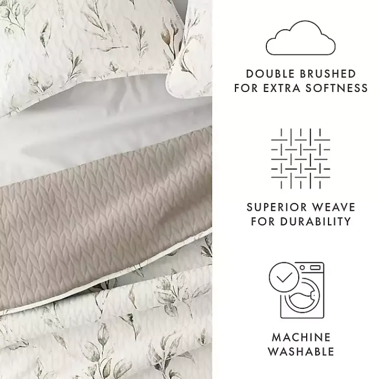 Kirklands Home Watercolor Leaves Reversible 2-pc. Twin Quilt Set Sale