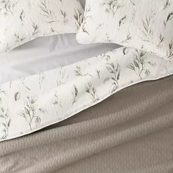 Kirklands Home Watercolor Leaves Reversible 3-pc. Queen Quilt Set New