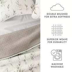 Kirklands Home Watercolor Leaves Reversible 3-pc. King Quilt Set New