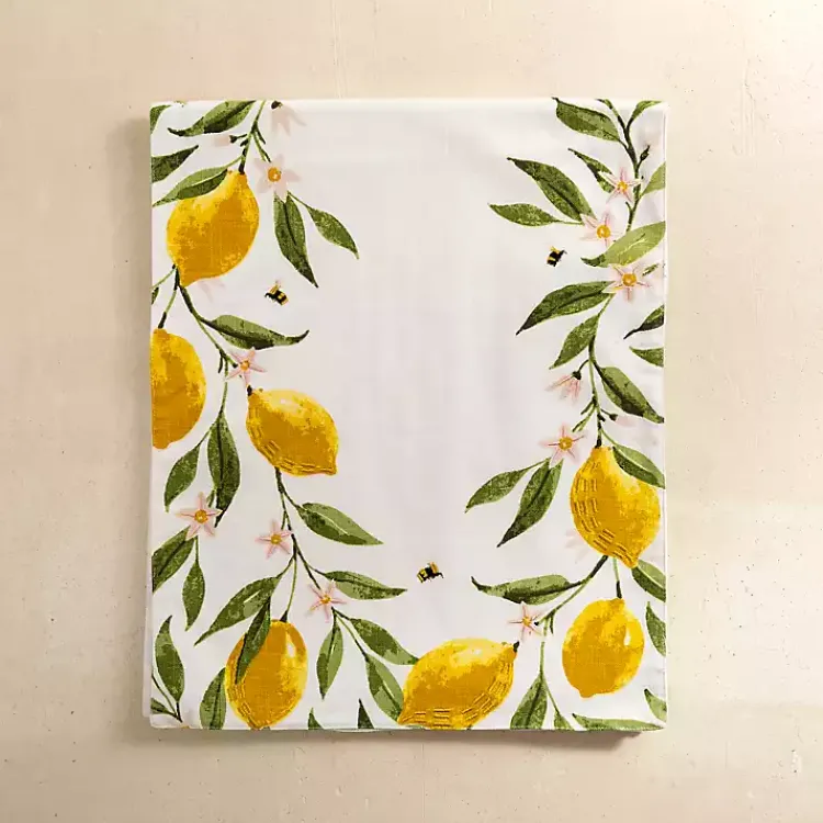 Kirklands Home Watercolor Lemon and Bees Table Runner Outlet