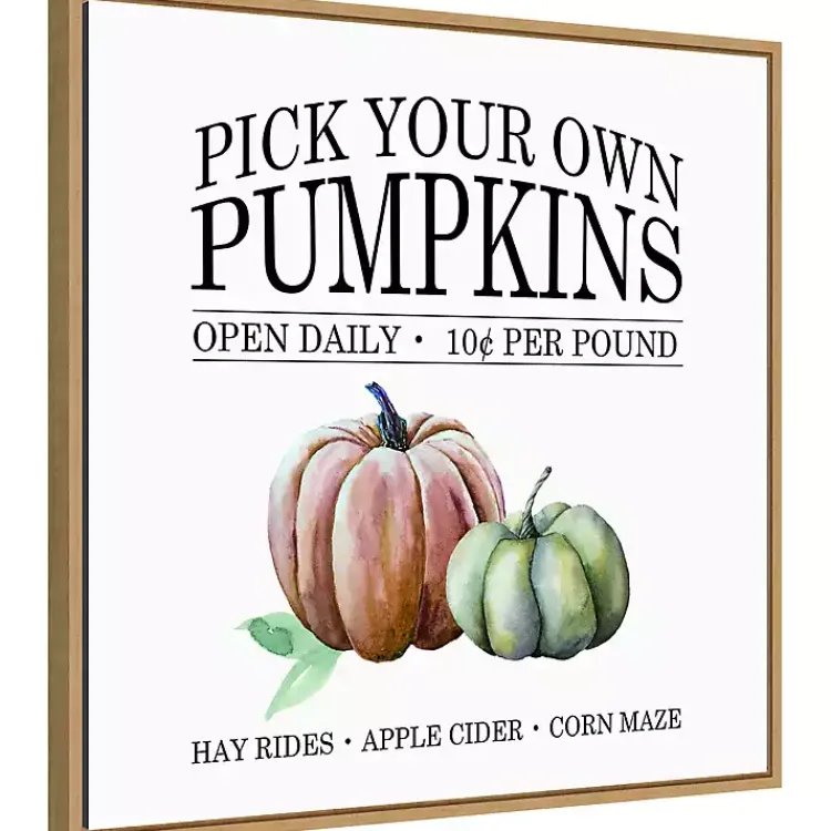 Fall>Kirklands Home Watercolor Pick Your Own Pumpkins Framed Wall Art