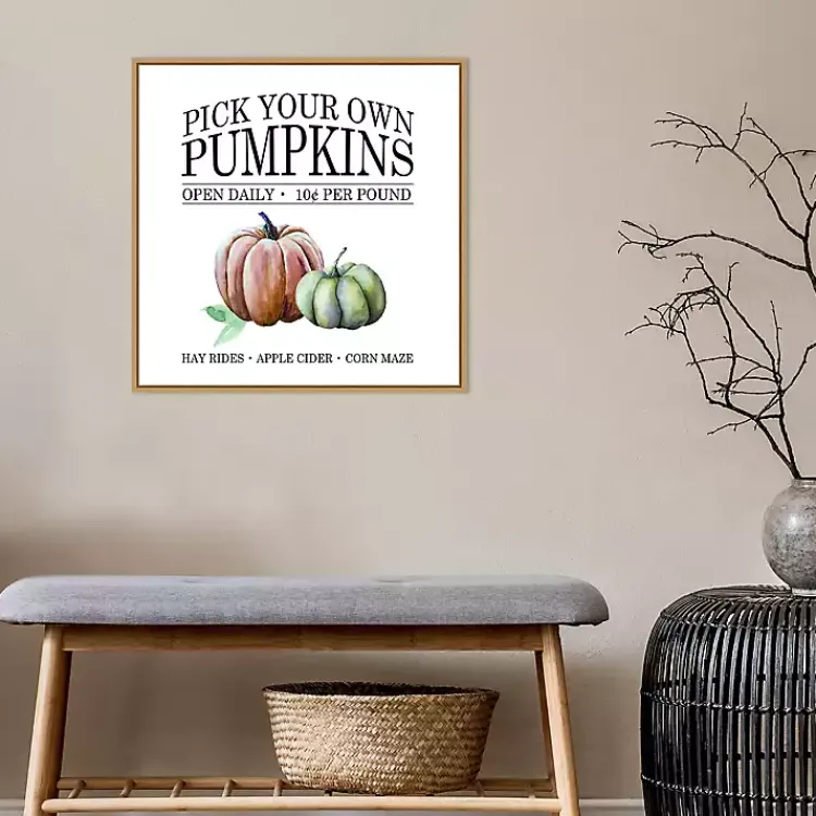 Fall>Kirklands Home Watercolor Pick Your Own Pumpkins Framed Wall Art