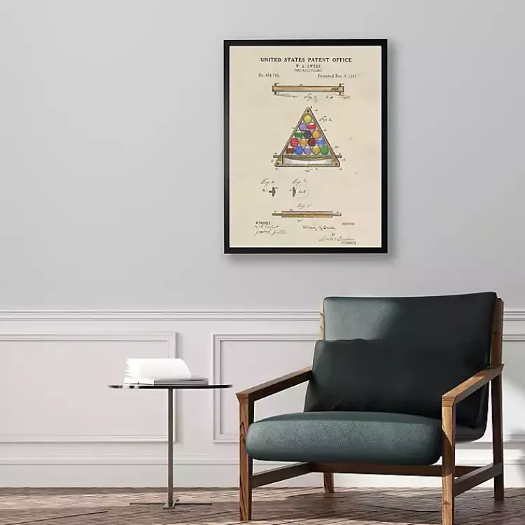 Kirklands Home Watercolor Pool Ball Frame Framed Art Print Tan Online