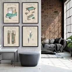 Kirklands Home Watercolor Pool Table Framed Art Print Tan Sale