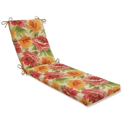 Kirklands Home Watercolor Primrose Outdoor Chaise Cushion Discount