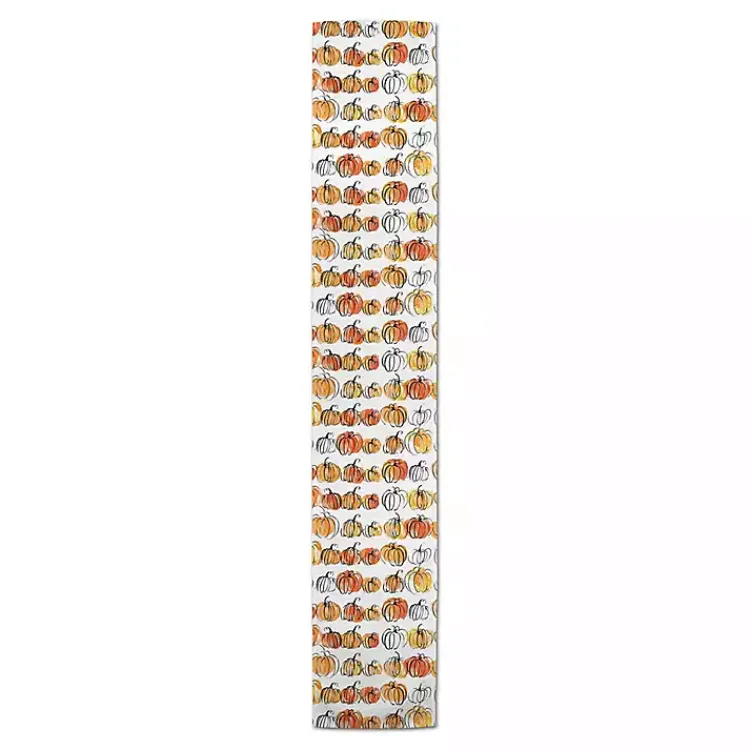 Fall>Kirklands Home Watercolor Pumpkins Table Runner