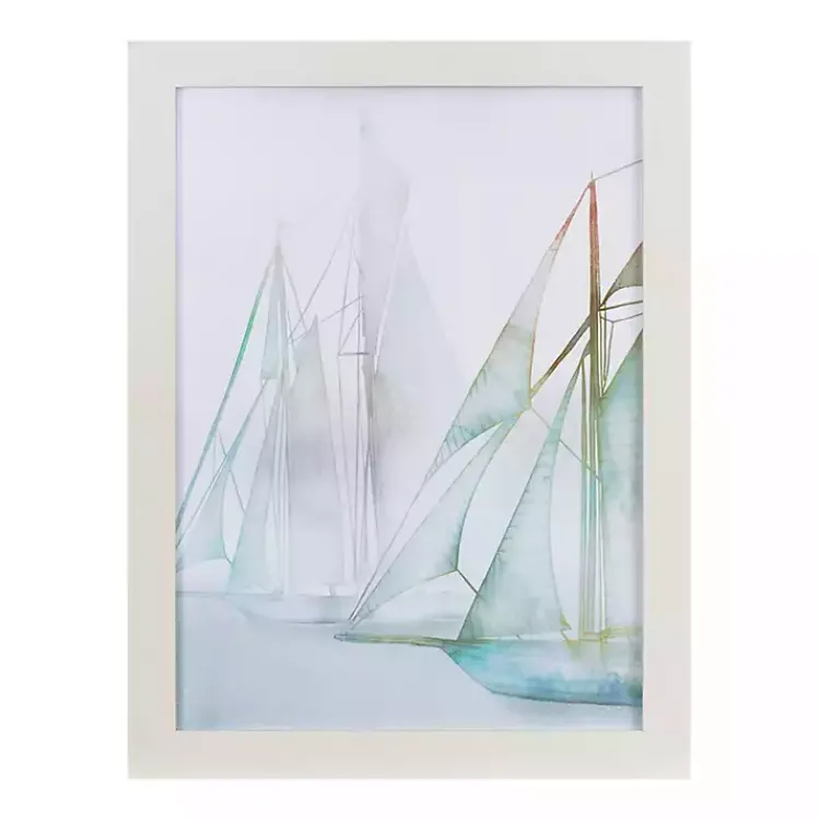 Kirklands Home Watercolor Sailboats Framed Art Prints, Set of 2 Multi Hot