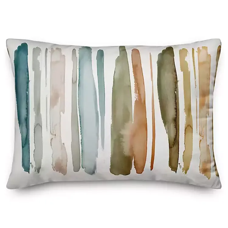 Pillows>Kirklands Home Watercolor Stripes Transitional Accent Pillow Multi