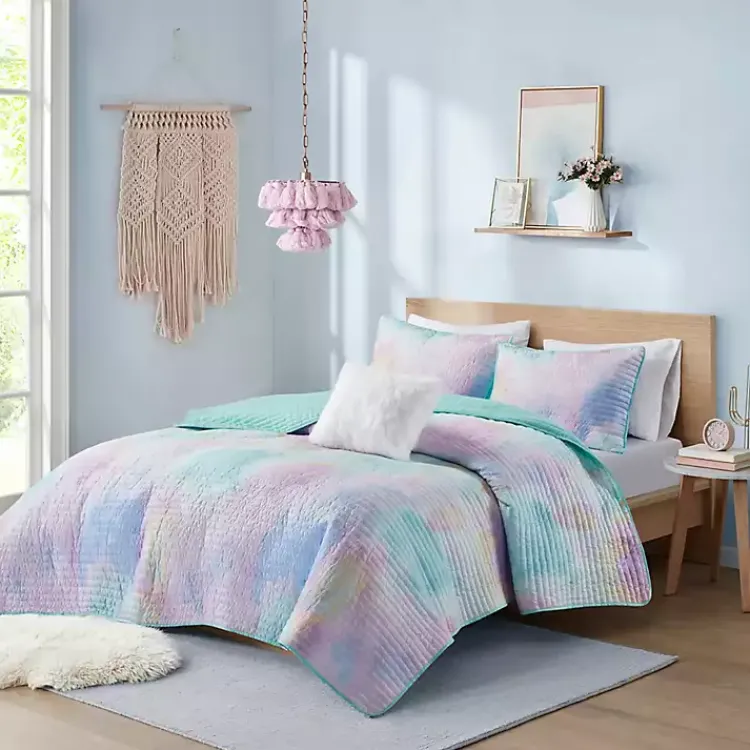 Kirklands Home Watercolor Tie-Dye 3-pc. Twin/Twin XL Quilt Set Sale