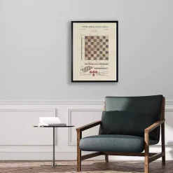 Kirklands Home Watercolor Vintage Checkers Framed Art Print Hot