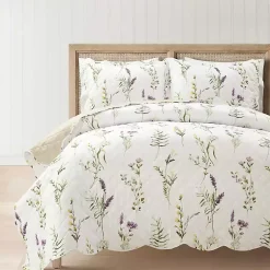 Kirklands Home Watercolor Wildflower 3-pc. Full/Queen Quilt Set