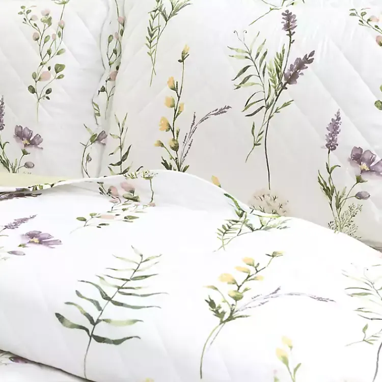 Kirklands Home Watercolor Wildflower 3-pc. Full/Queen Quilt Set