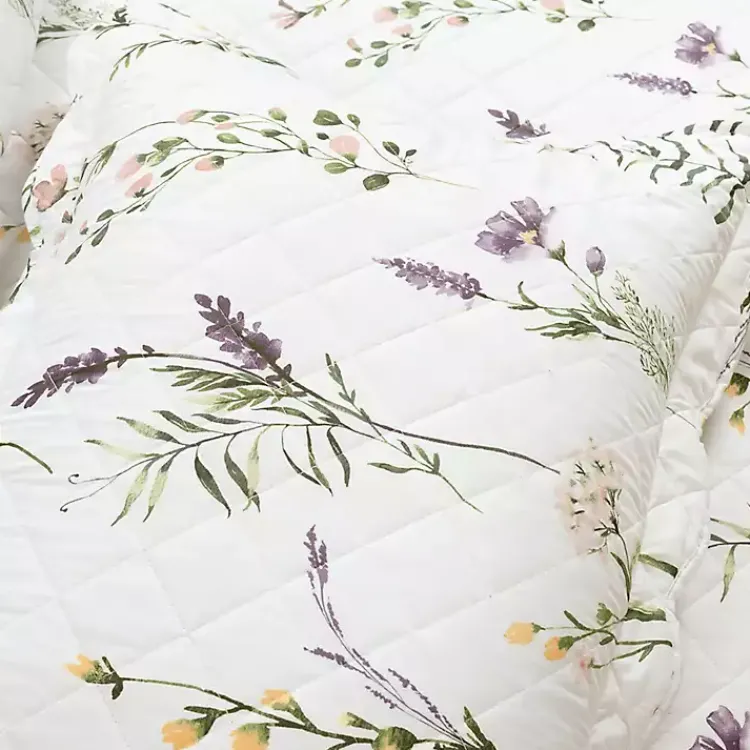 Kirklands Home Watercolor Wildflower 3-pc. Full/Queen Quilt Set