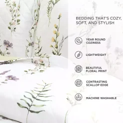 Kirklands Home Watercolor Wildflower 3-pc. Full/Queen Quilt Set