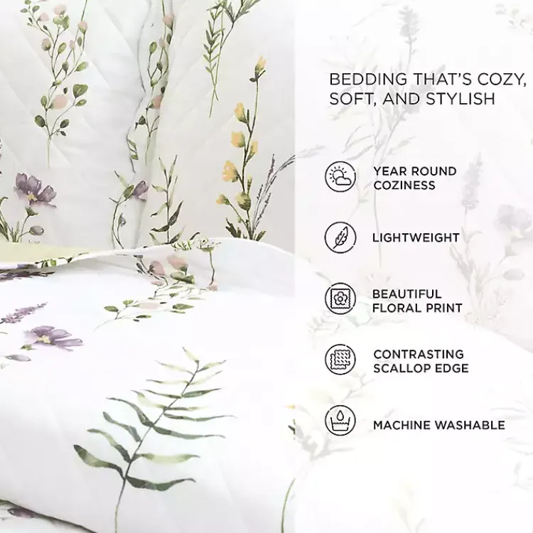 Kirklands Home Watercolor Wildflower 3-pc. King Quilt Set Online