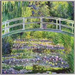 Kirklands Home Waterlillies with Japanese Bridge Canvas Art Print Outlet