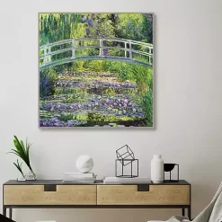 Kirklands Home Waterlillies with Japanese Bridge Canvas Art Print Outlet