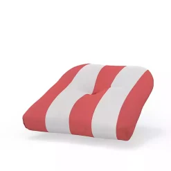 Kirklands Home Watermelon Awning Stripe Outdoor Chair Cushion Hot