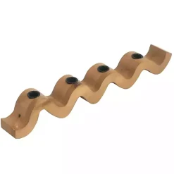 Candle Holders>Kirklands Home Wavy Wood Taper Candle Runner Brown