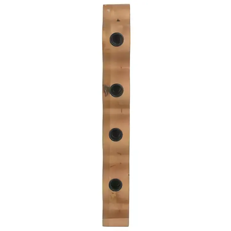 Candle Holders>Kirklands Home Wavy Wood Taper Candle Runner Brown
