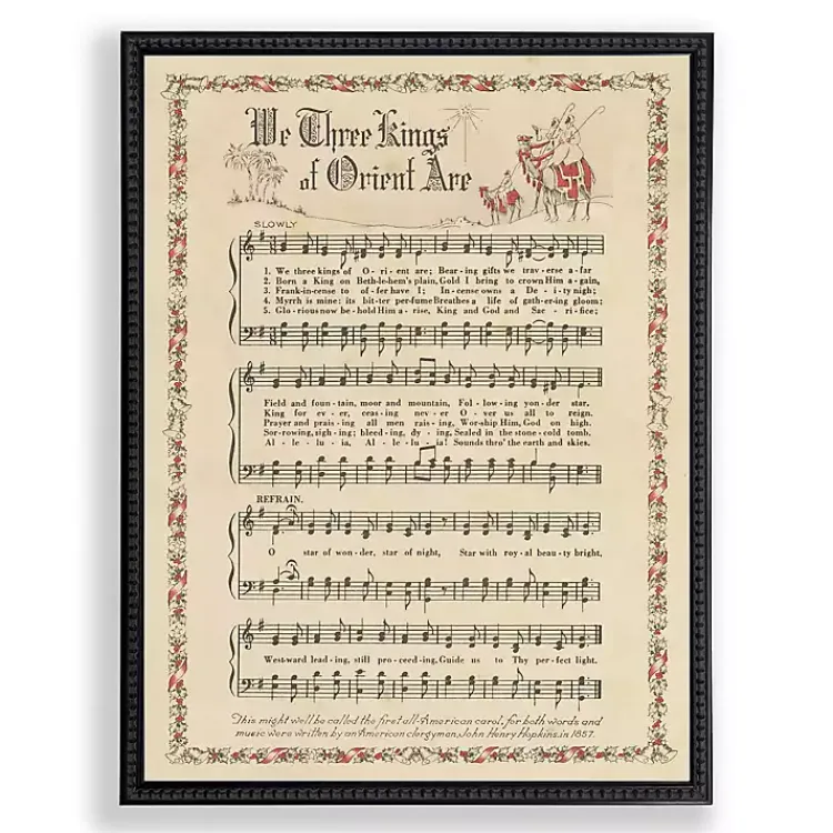 Christmas Art & Wall Decor>Kirklands Home We Three Kings Hymn Wall Plaque