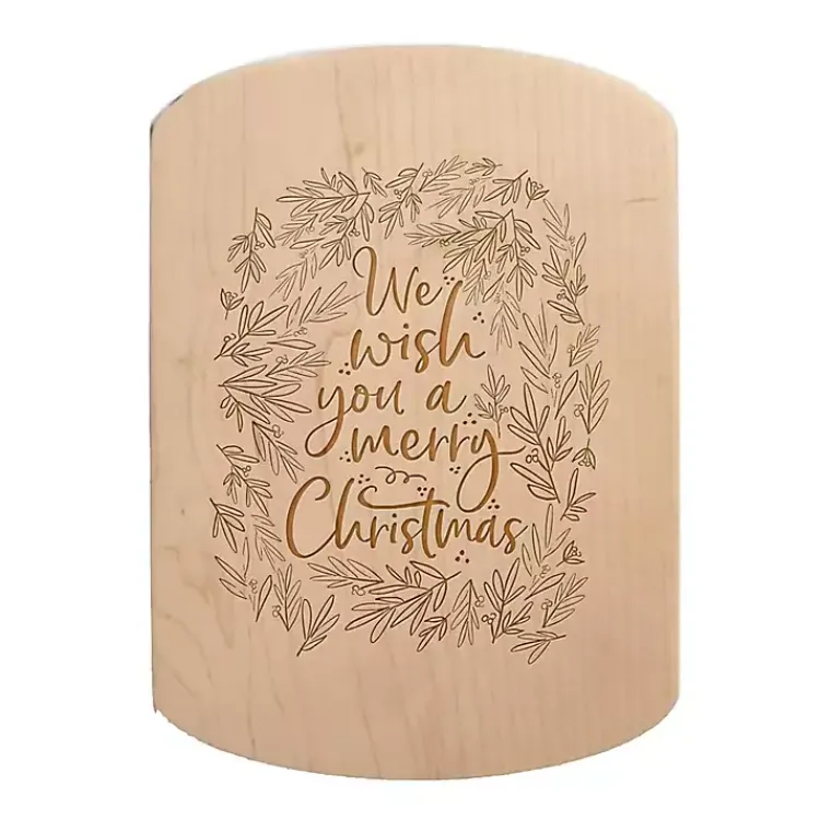 Christmas Dining & Entertaining>Kirklands Home We Wish You a Merry Christmas Oval Serving Board Tan
