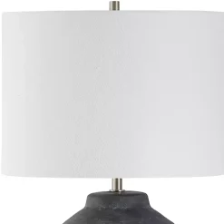 Kirklands Home Weathered Black Ceramic Rhys Table Lamp White Best