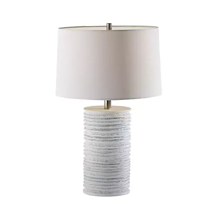 Kirklands Home Weathered Cream Marissa Ribbed Table Lamp Online