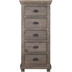 Kirklands Home Weathered Wooden 5-Drawer Willow Chest Gray Best